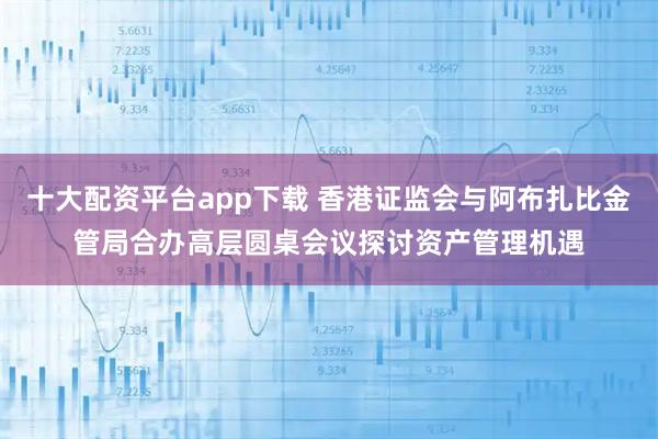 十大配资平台app下载 香港证监会与阿布扎比金管局合办高层圆桌会议探讨资产管理机遇